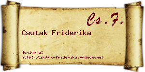 Csutak Friderika névjegykártya